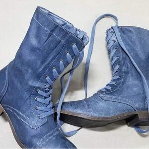 Mossimo Supply Co Khalea Combat Boots Blue Size 9